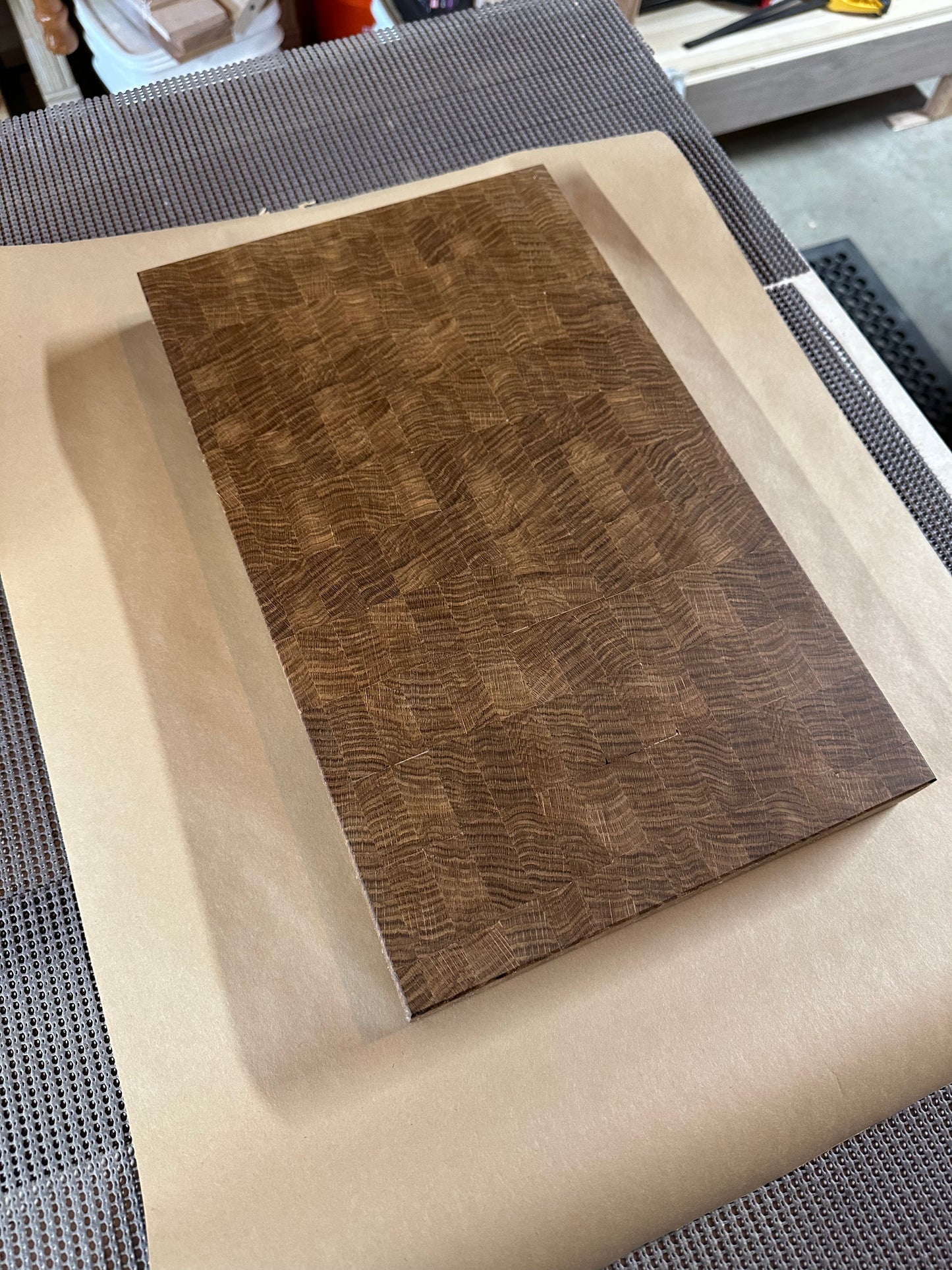 Walnut/White Oak Mallet/ White Oak End Grain cutting board.