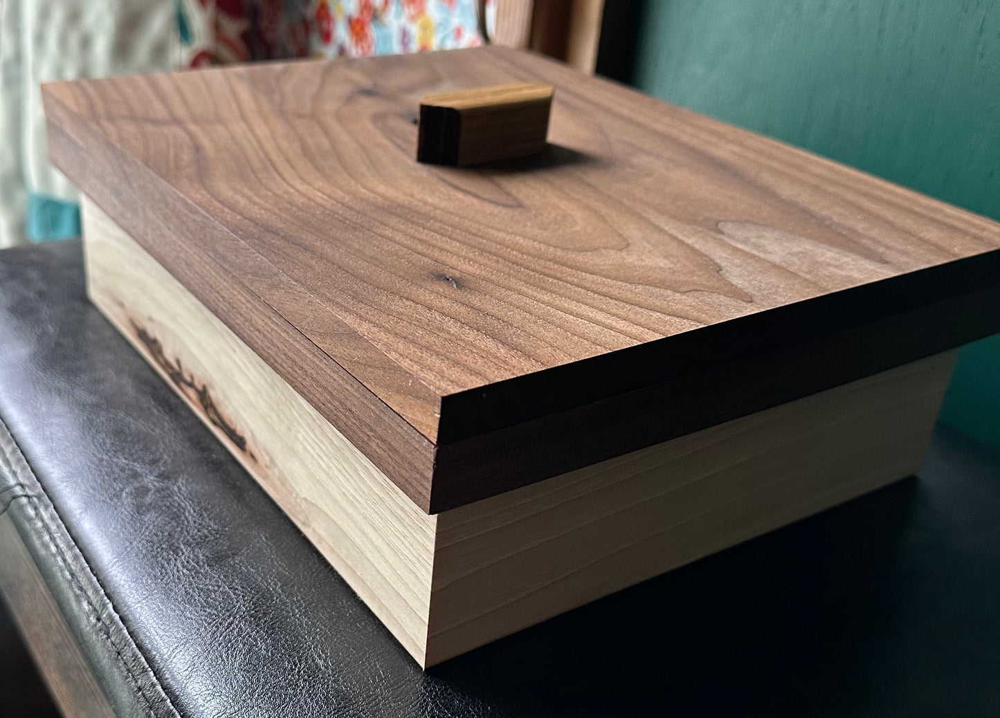 Hickory box/Walnut Lid